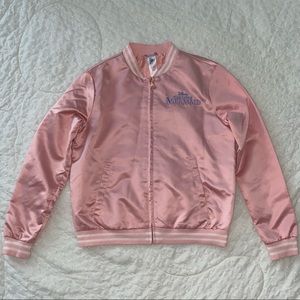 Disney Pink Satin The Little Mermaid Varsity Bomber Jacket